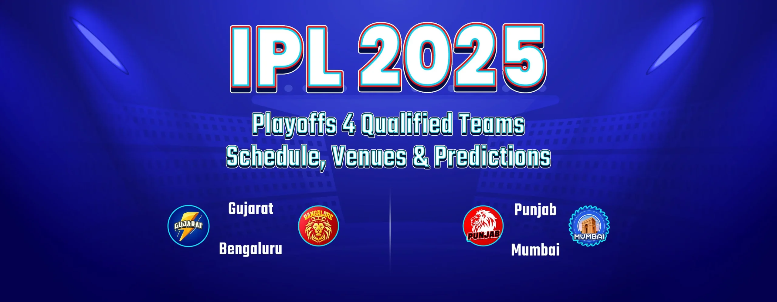 IPL 2025 Playoffs 4 Qualified Teams: Schedule, Venues & Predictions